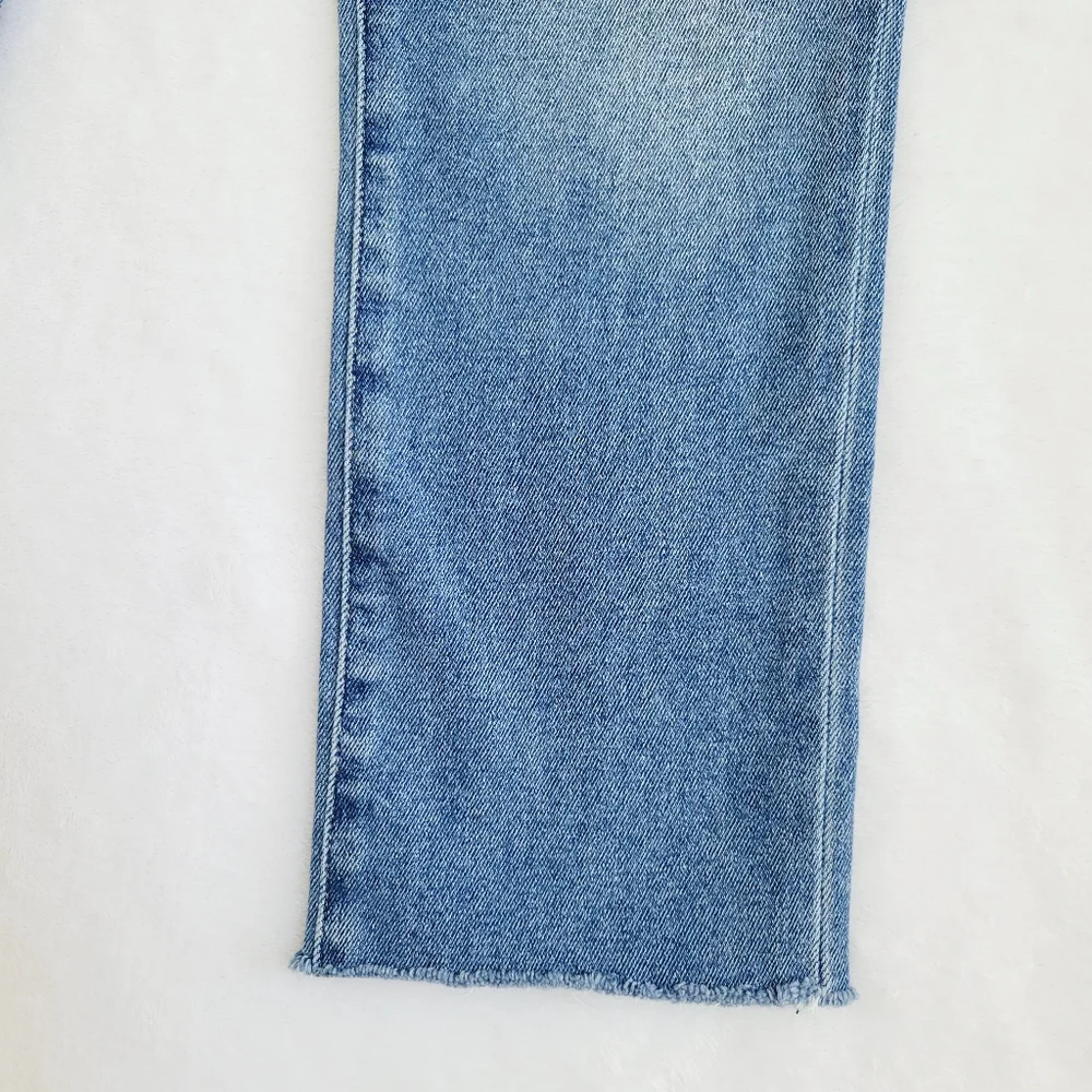 Frank & Eileen Cork‎ Jeans Size 26 Blue Straight Crop Raw Hem Denim